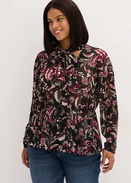 Blouse à lavallière en mousseline, bonprix