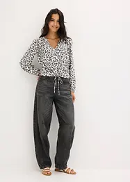 Blouse courte à fronces, bonprix