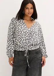 Blouse courte à fronces, bonprix