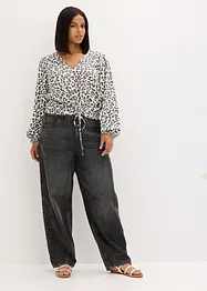 Blouse courte à fronces, bonprix