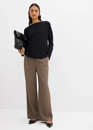 T-shirt manches longues en viscose extensible, bonprix