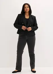 Blazer court en maille bouclette douce, bonprix