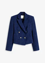 Blazer court effet tweed à boutonnage croisé, bonprix