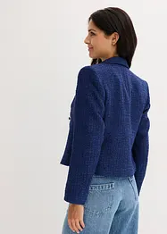 Blazer court effet tweed à boutonnage croisé, bonprix