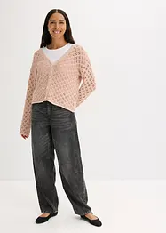 Gilet en maille ajourée, bonprix