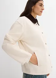 Veste légère en twill avec col en velours côtelé, bonprix