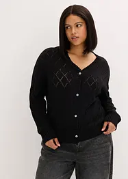 Gilet en maille ajourée, bonprix