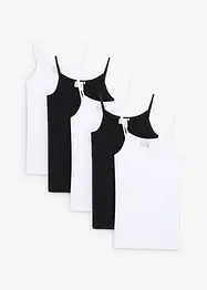 Lot de 5 débardeurs doux, bonprix