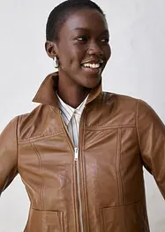 Veste en cuir d’agneau nappa, bonprix