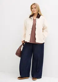 Veste en twill avec col en velours côtelé, bonprix
