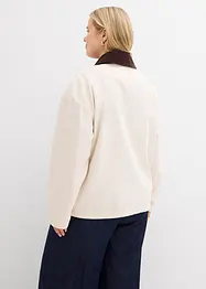 Veste en twill avec col en velours côtelé, bonprix