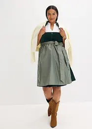 Dirndl avec corsage en velours et tablier en satin, bonprix