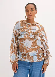 Blouse en mousseline à volants, bonprix