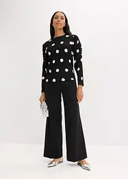 T-shirt manches longues en crêpe texturé, bonprix