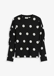 T-shirt manches longues en crêpe texturé, bonprix