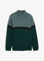 Pull col roulé style color-block, bonprix