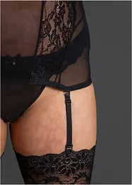 Top porte-jarretelles + string ouvert (ens. 2 pces), bonprix