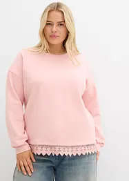 Sweat à empiècement en dentelle, bonprix