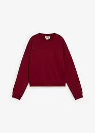 Sweat oversize court 100% coton, bonprix