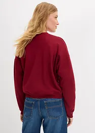 Sweat oversize court 100% coton, bonprix