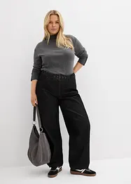 T-shirt manches longues côtelé, bonprix