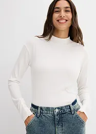 T-shirt manches longues côtelé, bonprix