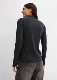 T-shirt manches longues côtelé, bonprix