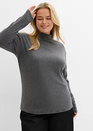 T-shirt manches longues côtelé, bonprix