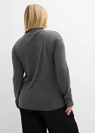 T-shirt manches longues côtelé, bonprix