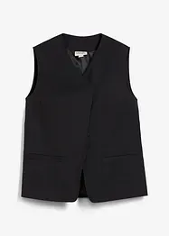 Gilet sans manches long à texture twill, bonprix