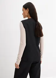 Gilet sans manches long à texture twill, bonprix