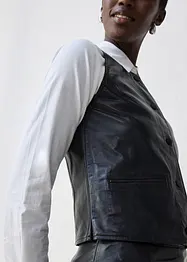 Gilet sans manches en cuir d’agneau nappa, bonprix