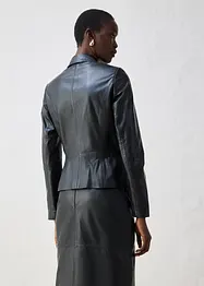 Blazer court en cuir d’agneau nappa, bonprix