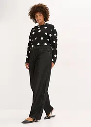 T-shirt manches longues en crêpe texturé, bonprix