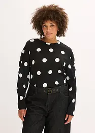 T-shirt manches longues en crêpe texturé, bonprix