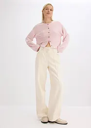 Gilet en fine maille côtelée, bonprix