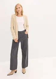 Gilet en maille chinée avec boutons dorés, bonprix