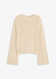 Pull boxy en maille poilue moelleuse, bonprix