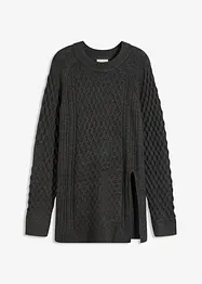 Pull long et fluide en viscose mélangée, bonprix