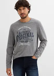 Lot de 2 T-shirts manches longues 100% coton, bonprix