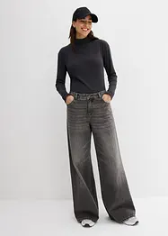 T-shirt manches longues côtelé, bonprix