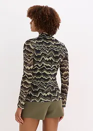 T-shirt manches longues en mesh doux, bonprix