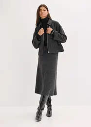 Jupe midi en maille, bonprix