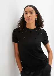 T-shirt avec perles, bonprix
