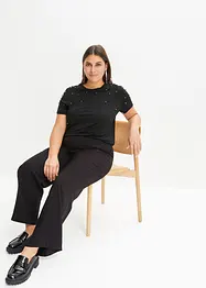 T-shirt avec perles, bonprix