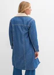 Manteau rembourré en denim, doublé sherpa, bonprix