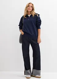 Sweat col camionneur en coton mélangé, bonprix