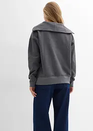 Sweat col camionneur en coton mélangé, bonprix