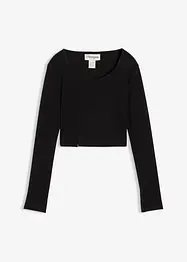 T-shirt court et côtelé, bonprix