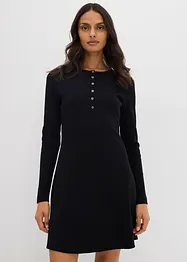 Robe côtelée en coton extensible, bonprix